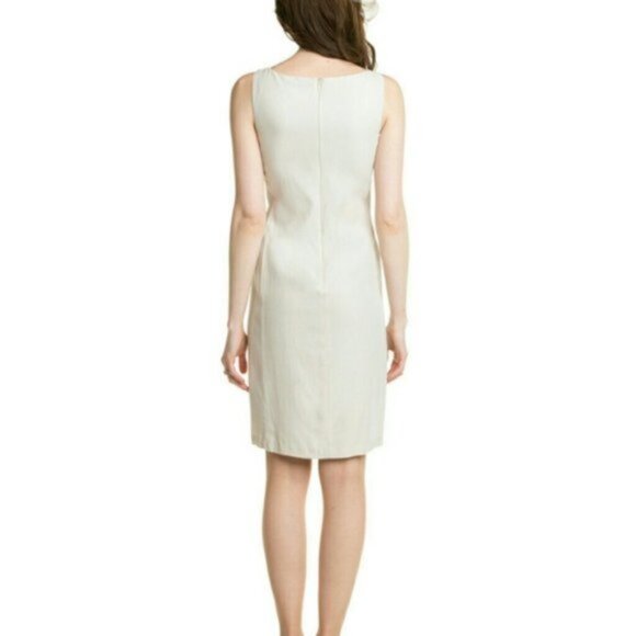 🌟Host Pick🌟 Josie Natori "Cam" Tan Embellished Sheath Dress with Beading - Picture 2 of 13